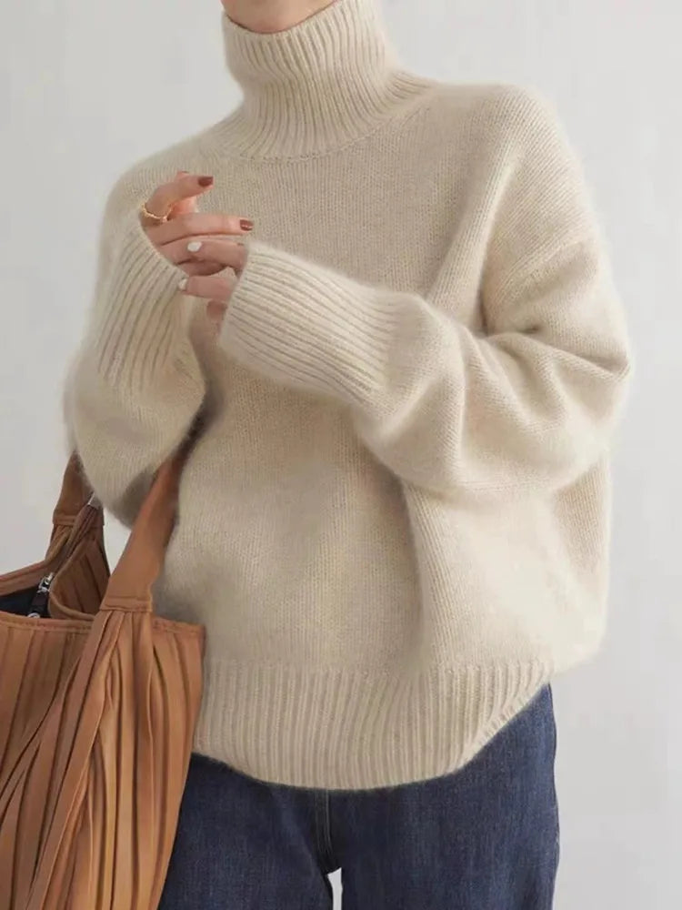 Warm Roll Neck Jumper for Women