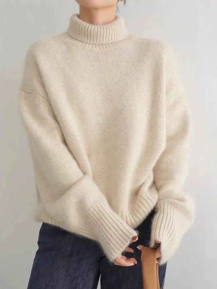 Warm Roll Neck Jumper for Women