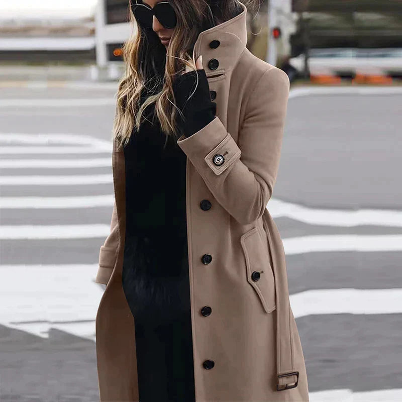 Long Warm Trench Coat for Women