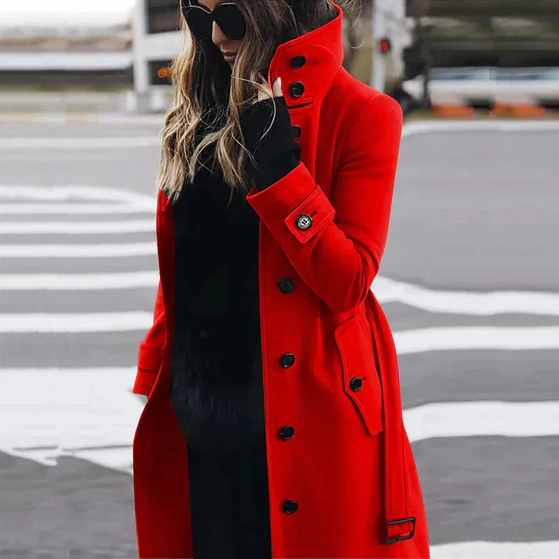 Long Warm Trench Coat for Women